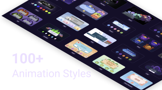 Our free Design Catalog includes over 100 Stream Animations